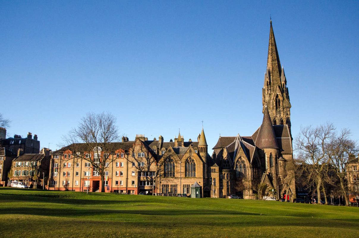 A church in Bruntsfield, in this ultimate guide of things to do in Edinburgh
