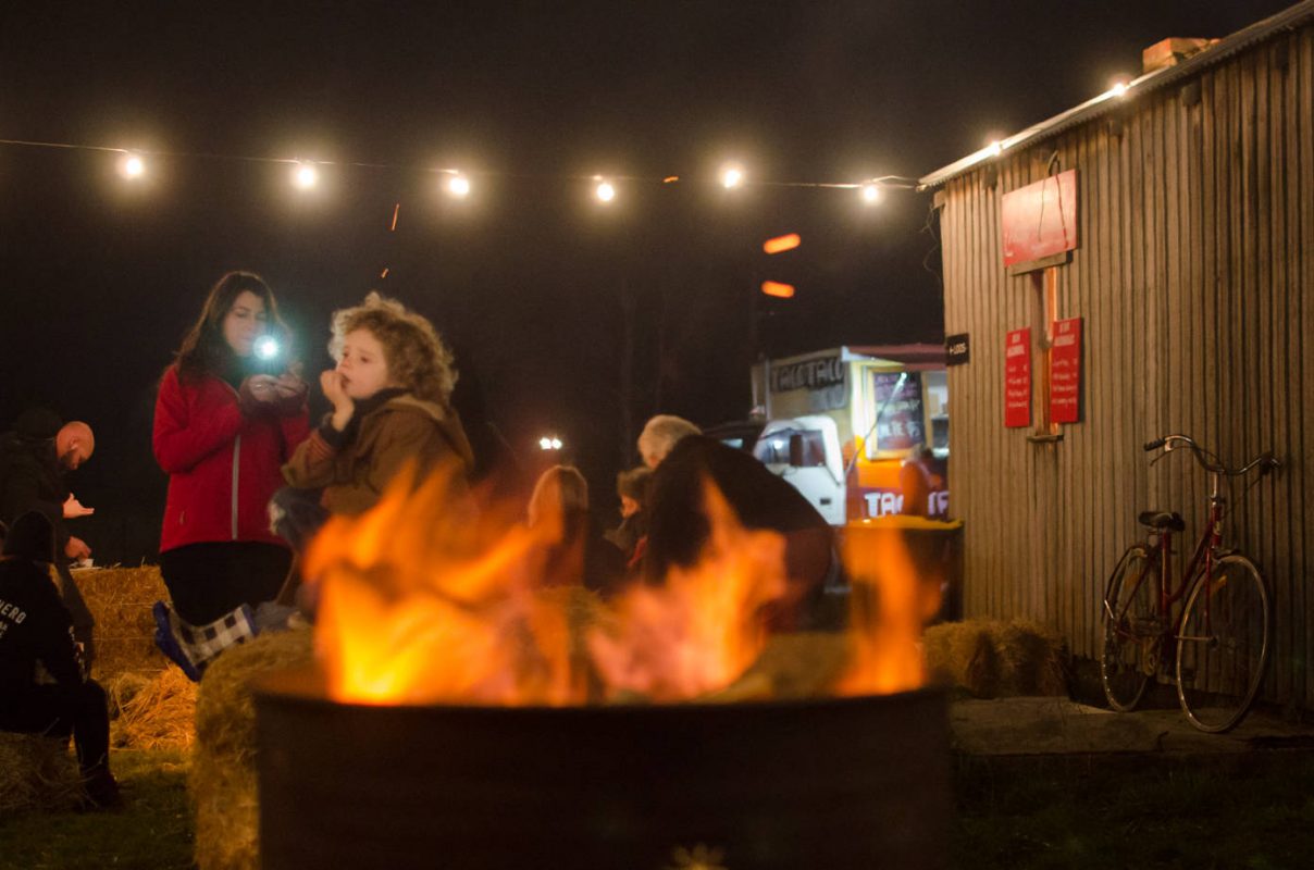 A child enjoying the fire - Huon Valley Mid Winter Festival