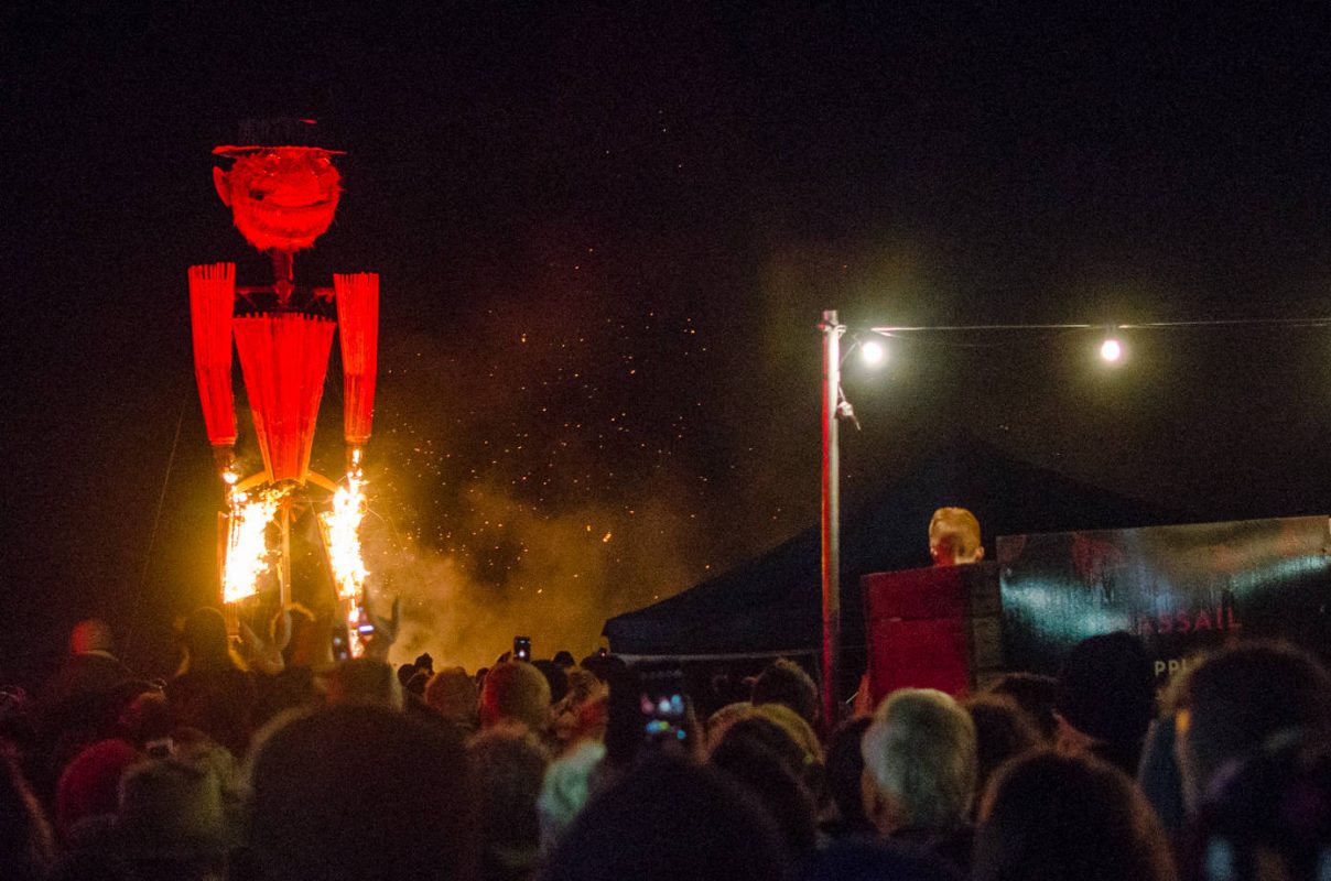 Big Willie burning - Huon Valley Mid Winter Fest