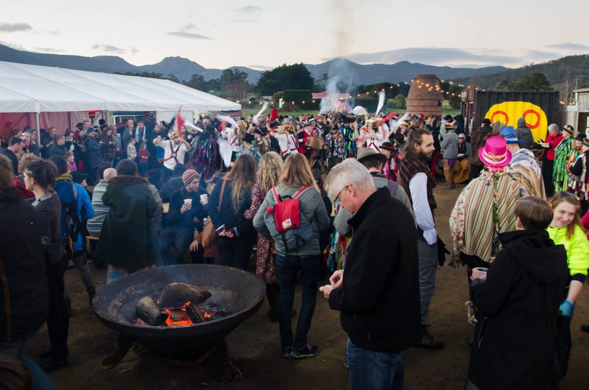 Crowds enjoying the festival - Huon Valley Mid Winter Festival