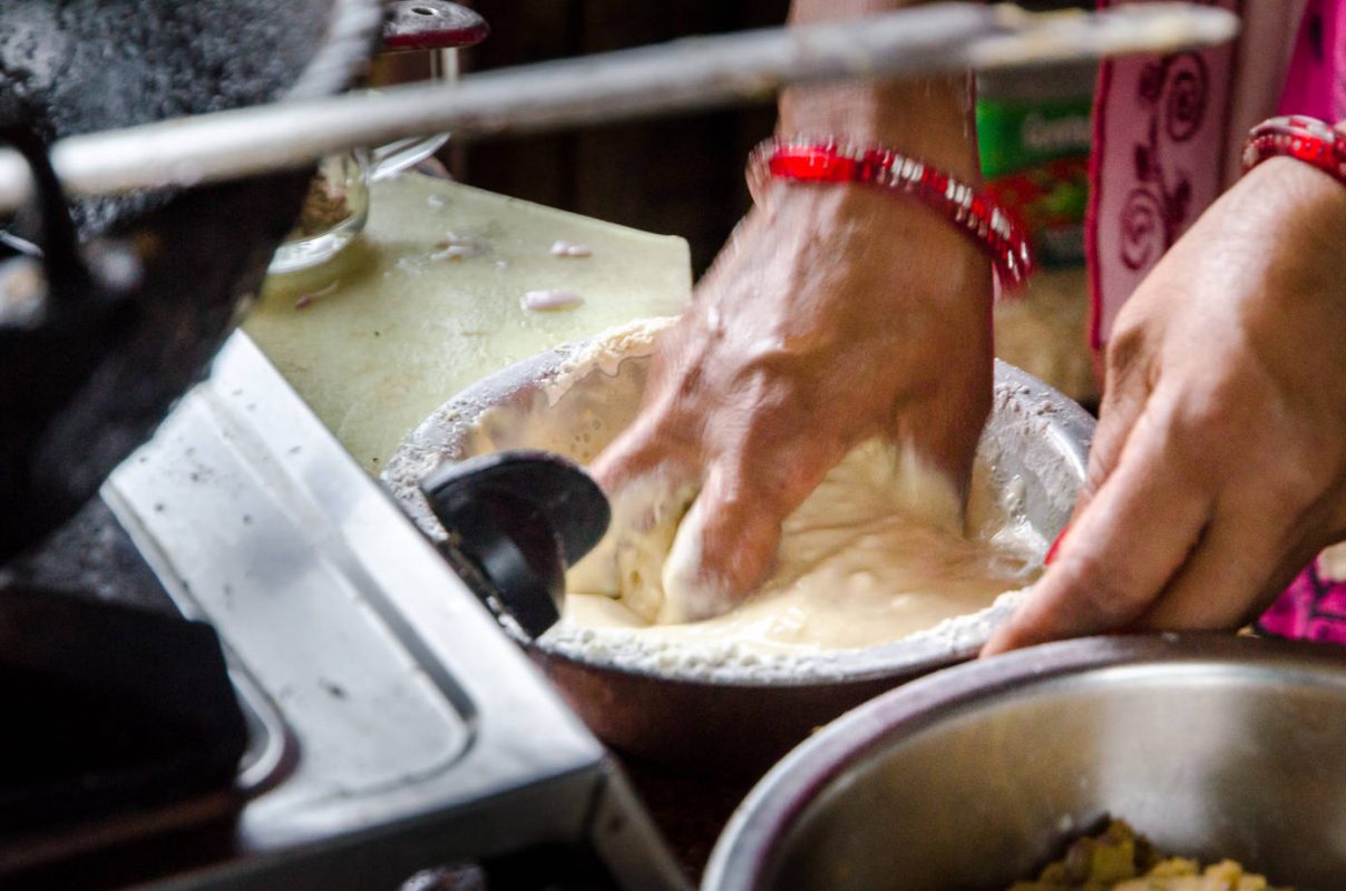 Making dough - Guide to Nepalese Food