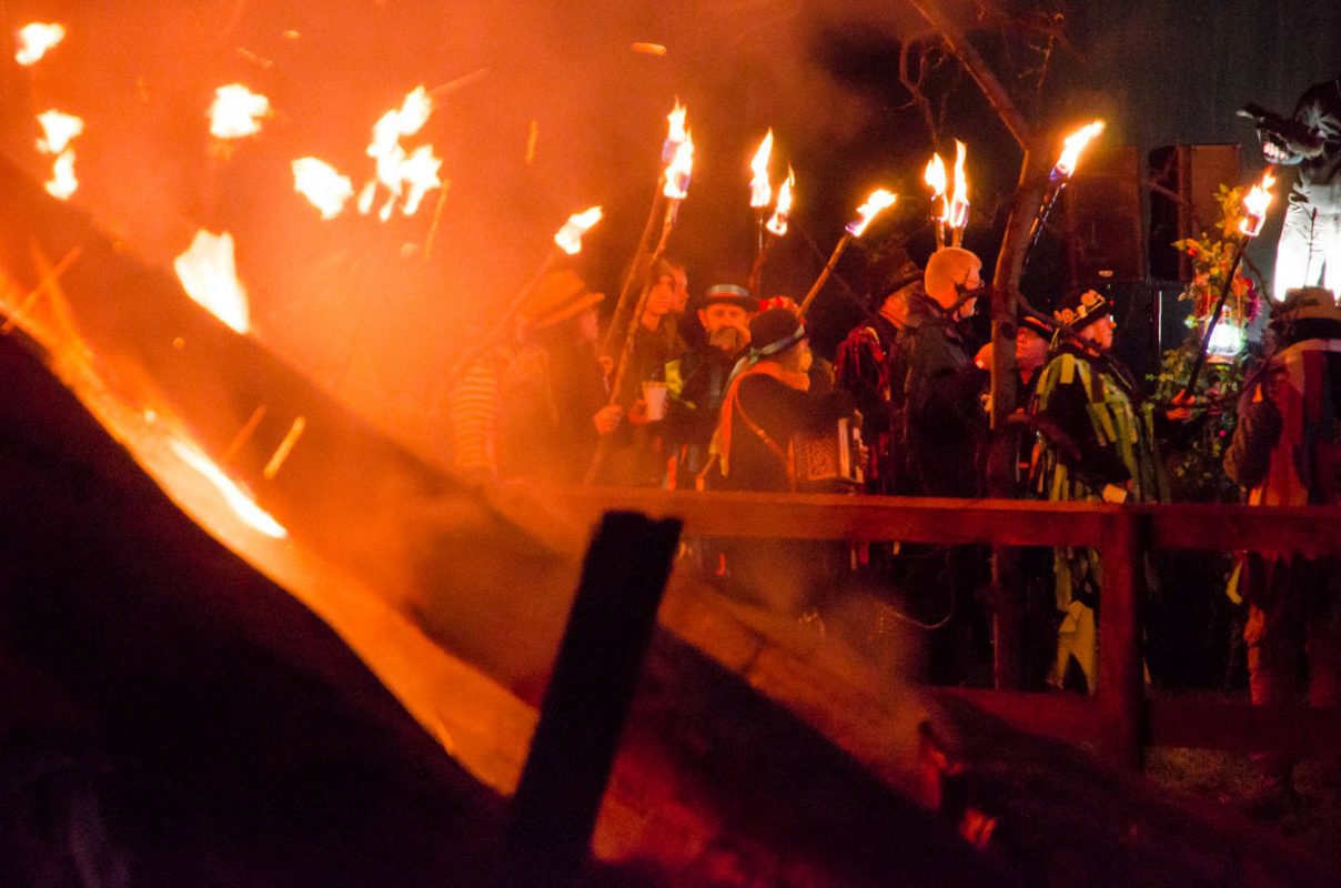 Wassailing by the bonfire - Huon Valley Mid Winter Festival