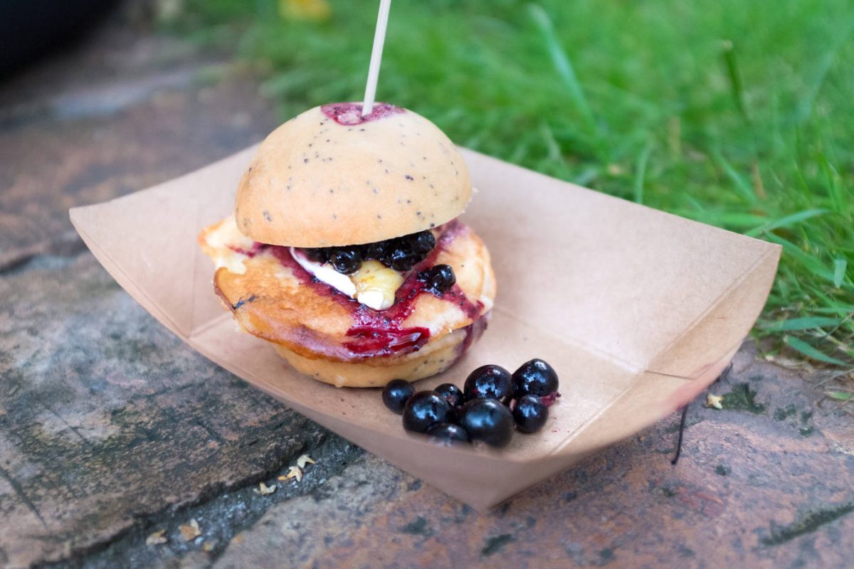 Ferma saldburger at Kalnciema Street Food Festival - Latvian food in Riga