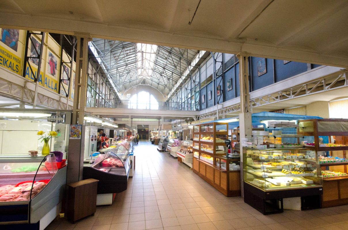 Inside Argenskalns Tirgus - Latvian food in Riga