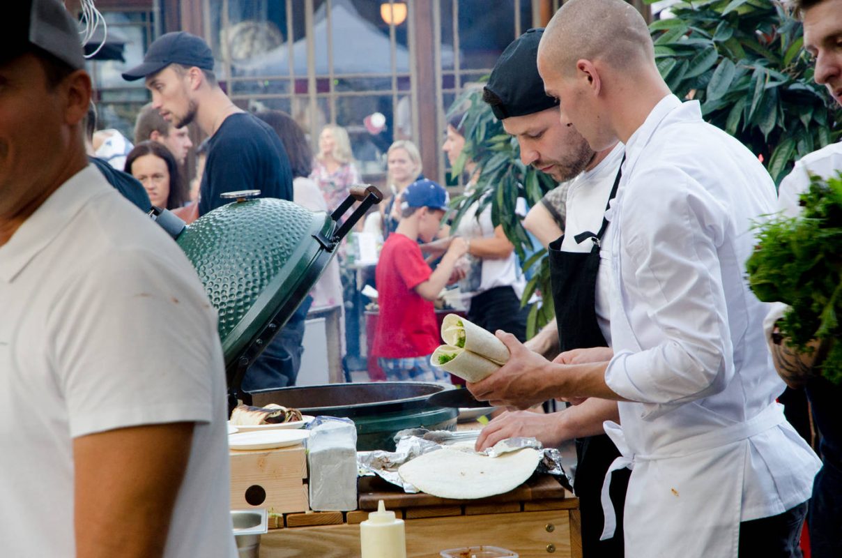 Muusu preparing at Kalnciema Street Food Festival - Latvian food in Riga