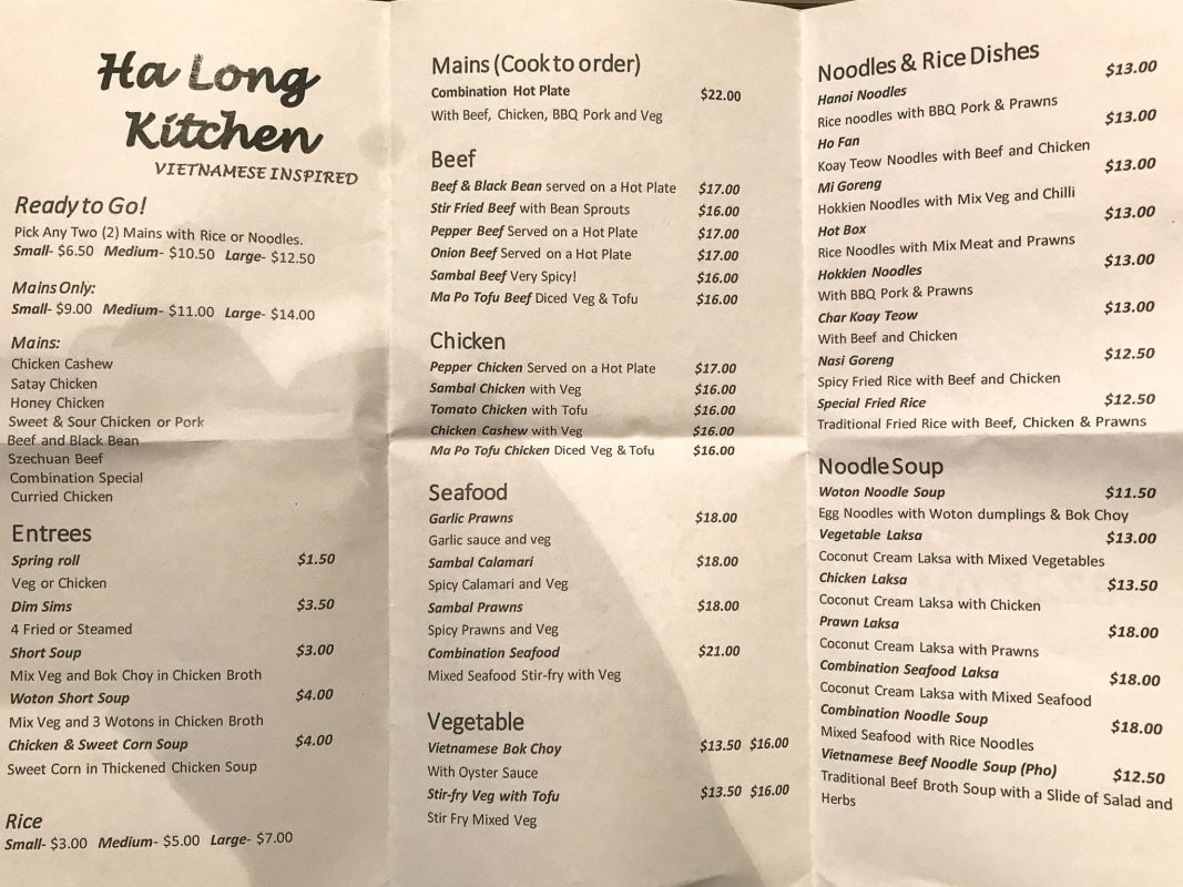 Beef Pho in the Moonah Badlands Ha Long Kitchen, Hobart Fork and Foot